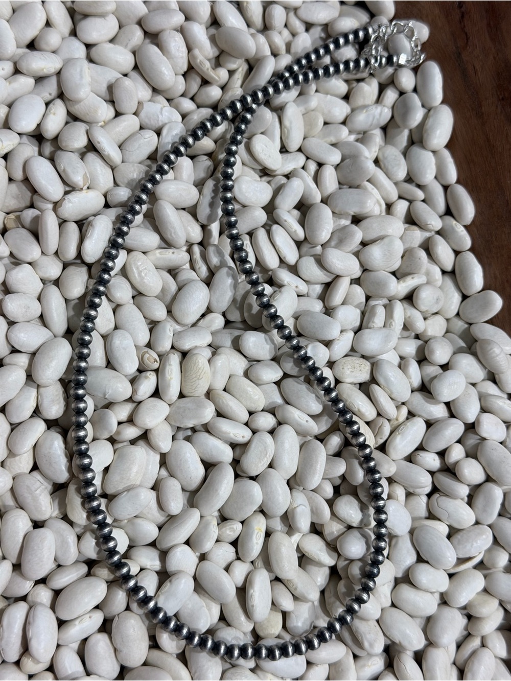 18in 5mm Sterling Silver Pearl Necklace -